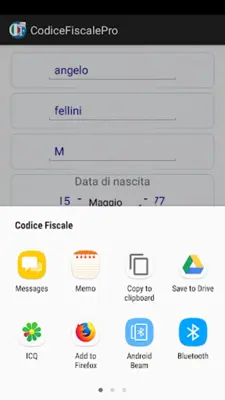 Generatore di codice fiscale android App screenshot 1