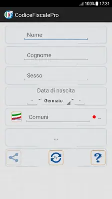 Generatore di codice fiscale android App screenshot 3